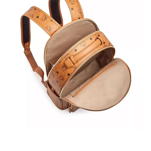 MCM - Stark Visetos Logo Monogram Backpack - Picture 11 of 12